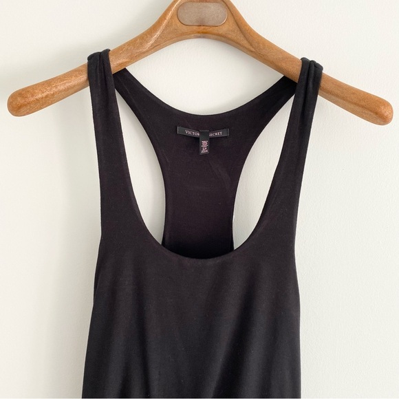 Victoria’s Secret Black Racerback Floral Print Maxi Dress Size Small - Picture 2 of 4